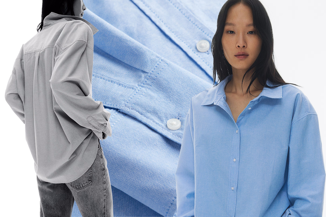 hb oxford blouse H&M